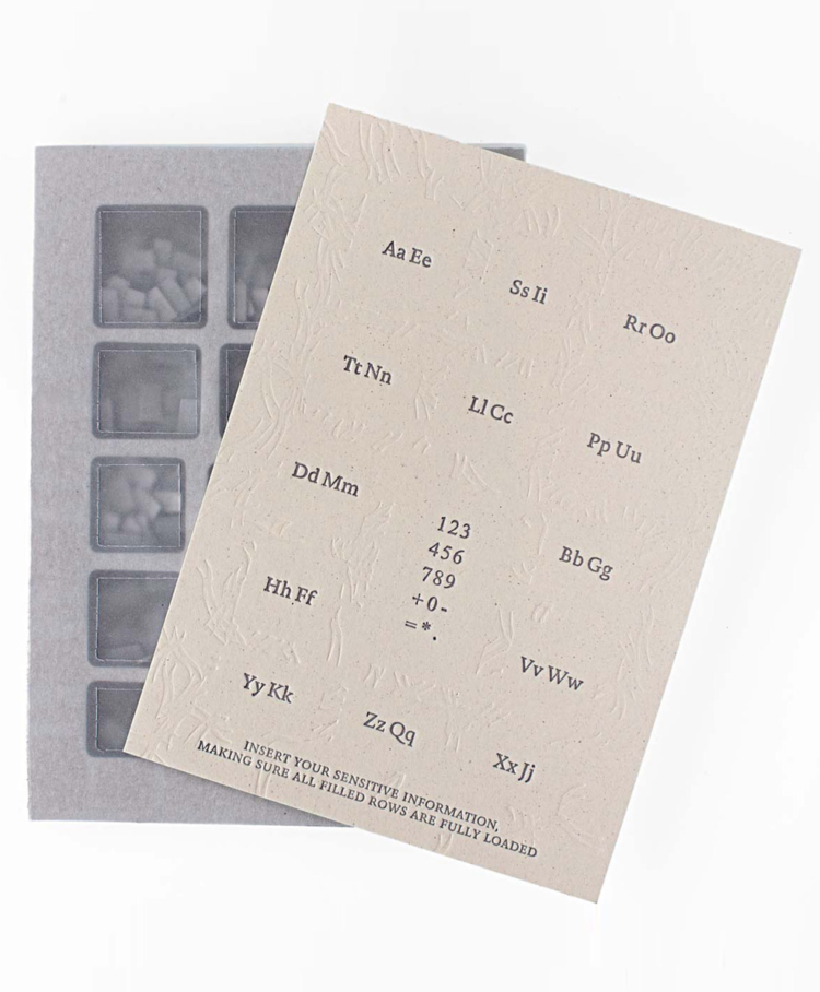 Cryptosteel Anykey letter set packaging
