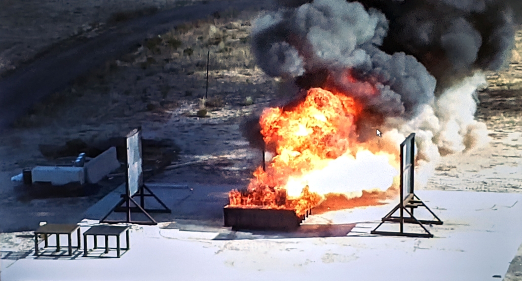 Explosions during Cryptosteel Capsule Heat Test