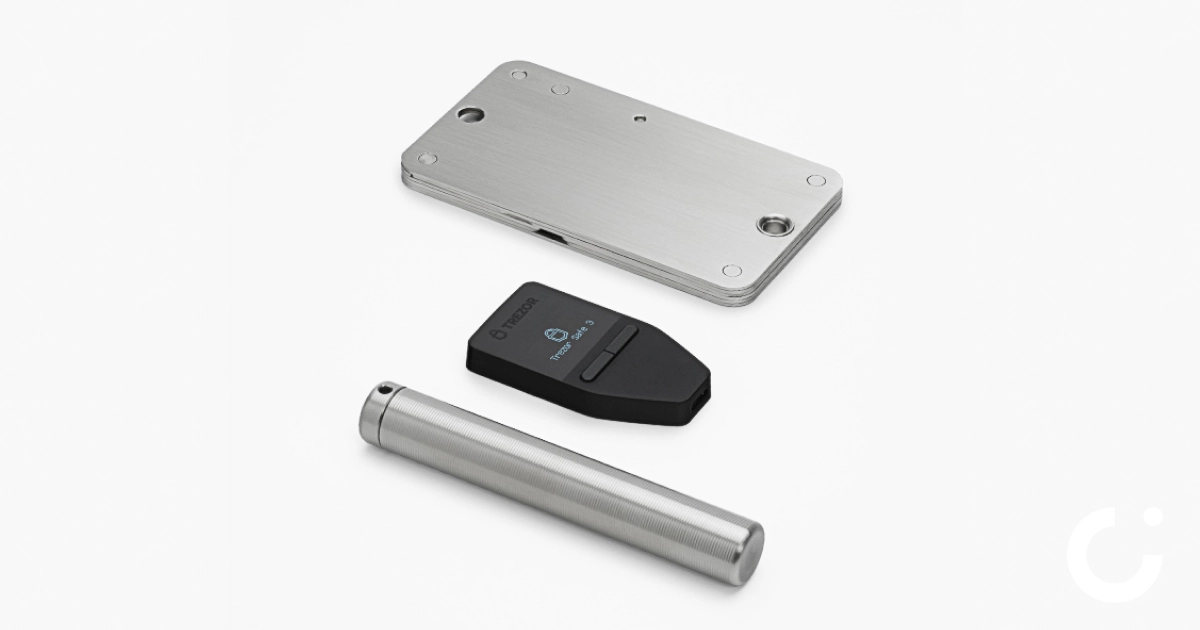 Trezor Safe 3 Hardware Wallet & Cryptosteel Backup Deal